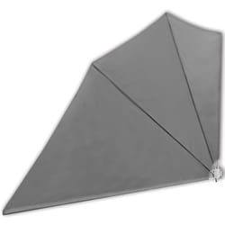 New Patio Balcony Side Awning Collapsible Garden Multi Sizes Multi Colours - grey, 160 x 240 cm