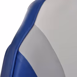 vidaXL Foldable Boat Chair High Backrest Blue White Marine Fishing Yacht Seat