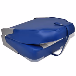 vidaXL Foldable Boat Chair High Backrest Blue White Marine Fishing Yacht Seat - Additional view 4