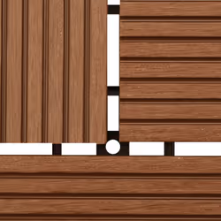 vidaXL 11x WPC Decking Tiles Brown 30x30cm 1mÂ² Patio Bathroom Flooring Carpet