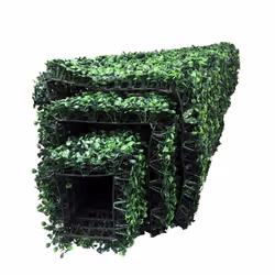 Set of 3 Outdoor Artificial Boxwood Pyramid Topiary Garden Tree Plant