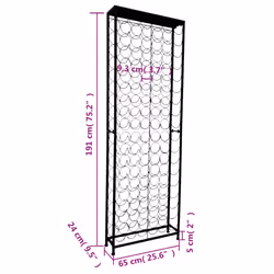vidaXL Wine Rack for 108 Bottles Metal Drink Storage Holder Cabinet Furniture - Additional view 4