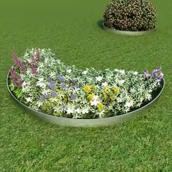 vidaXL 5x Flexible Lawn Fences Galvanised Steel 100x14cm Garden Border Edge