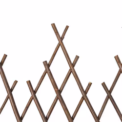 Set of 5 Expandable Garden Natural Willow Trellis Fence 170 x 37 cm
