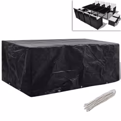 vidaXL Garden Furniture Cover 8 Person Water-resistant Film 10 Eyelets 229x113cm