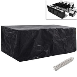 vidaXL Garden Furniture Cover 8 Person Water-resistant Film 10 Eyelets 229x113cm