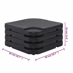 vidaXL Portable Parasol Base Sand / Water Filled 60 L Umbrella Base Holder - Additional view 5