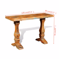 Traditional Reclaimed Solid Wood Hall/Wall/Dressing/Computer Console Table - Additional view 6