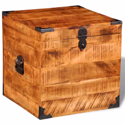 Rough Mango Wood Storage Chests Boxes Cases Trunks for Toys/Crafts/Tools