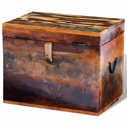 vidaXL Storage Box Solid Reclaimed Wood Entryway Trunk Ottomans Chest Stool - Additional view 4