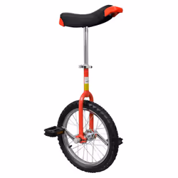 vidaXL Adjustable Unicycle Balance Bike Cycle Fitness Green/Red 16inch/20inch - red, 40.7 cm