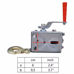 vidaXL Hand Winch 360 kg Business Industrial Hoist Lift Manual Winch Puller - Additional view 5