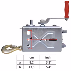 vidaXL Hand Winch 1130 kg Business Industrial Hoist Lift Manual Winch Puller - Additional view 4
