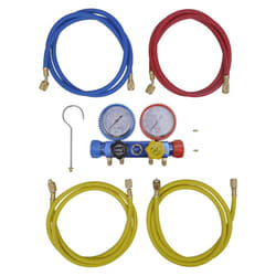 vidaXL 4-way Manifold Gauge Set for Air Conditioning Inspecting Sensor Tool