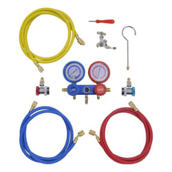 vidaXL 2-way Manifold Gauge Set in Tool Kit Air Conditioning Inspecting Tool
