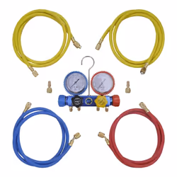 vidaXL 4-way Manifold Gauge Set in Tool Kit Air Conditioning Inspecting Tool