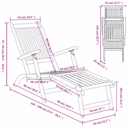 VidaXL 41433 outdoor chair Terrace Padded seat Acacia wood - Additional view 7