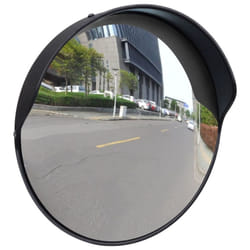 vidaXL Convex Traffic Mirror Outdoor Traffic Safety Mirror PC Plastic Black
