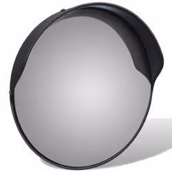 vidaXL Convex Traffic Mirror Outdoor Traffic Safety Mirror PC Plastic Black