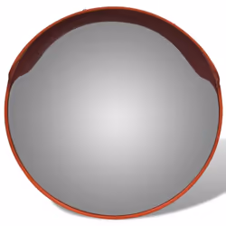 vidaXL Convex Traffic Mirror PC Plastic Orange 45 cm Outdoor Road Safety Wide - Additional view 2