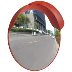 vidaXL Convex Traffic Mirror PC Plastic Orange 60 cm Outdoor Road Safety Wide