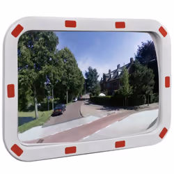 vidaXL Convex Traffic Mirror Rectangle 40x60cm with Reflectors Road Security