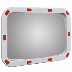 vidaXL Convex Traffic Mirror Rectangle 40x60cm with Reflectors Road Security