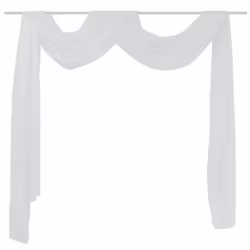 vidaXL Sheer Voile Drape 140x600cm White Home Window Curtain Backdrop Canopy