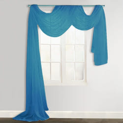 vidaXL Sheer Voile Drape 140x600cm Turquoise Window Dressing Curtain Backdrop