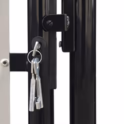 vidaXL Single Door Fence Gate 100x125cm Black Outdoor Garden Fencing Barrier - Additional view 4