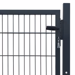 vidaXL 2D Metal Garden Fence Gate Wire Yard Mesh Single Door Anthracite Grey - Additional view 4