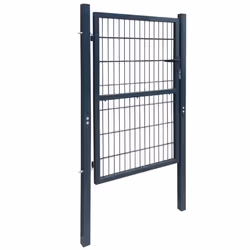 vidaXL Fence Gate Anthracite Grey Patio Outdoor Single Door Barrier Border