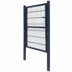 vidaXL Fence Gate Anthracite Grey Patio Outdoor Single Door Barrier Border