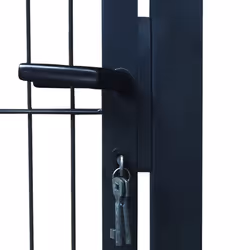vidaXL Fence Gate Anthracite Grey Patio Outdoor Single Door Barrier Border - Additional view 6
