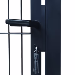vidaXL 2D Metal Garden Fence Gate Yard Wire Mesh Single Door Anthracite Grey - Additional view 11