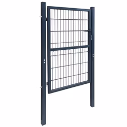 vidaXL 2D Metal Garden Fence Gate Yard Wire Mesh Single Door Anthracite Grey - Additional view 7