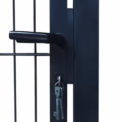 vidaXL 2D Metal Garden Fence Gate Yard Wire Mesh Single Door Anthracite Grey - Additional view 6