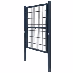 vidaXL 2D Metal Garden Fence Gate Yard Wire Mesh Single Door Anthracite Grey