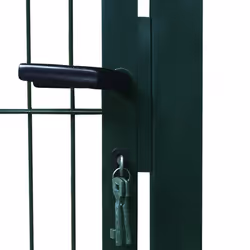 vidaXL 2D Metal Garden Fence Gate Yard Wire Mesh Single Door Green with Lock - Additional view 6