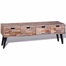 vidaXL Reclaimed Teak Console TV Cabinet with 4 Drawers Home HiFi Stand Unit