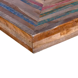 Coffee Table with V-shaped Legs Reclaimed Teak Handmade Furniture 80x80x43cm - Additional view 6
