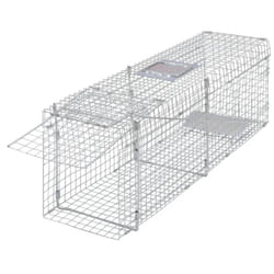 vidaXL Animal Trap Humane Rat Trap Cat Cage Trap Animal Cage Galvanised Iron - 100 cm