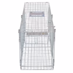 vidaXL Animal Trap Humane Rat Trap Cat Cage Trap Animal Cage Galvanised Iron - 100 cm