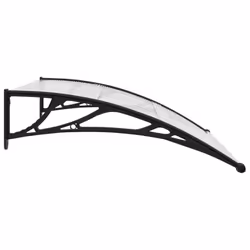 vidaXL Door Canopy 120x100cm PC Outdoor Porch Window Rain Awning Shelter Shade - Additional view 2