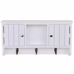 vidaXL Wall Cabinet for Keys and Jewelery with Doors and Hooks Jewelry Storage