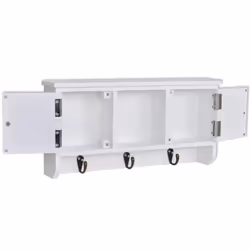 vidaXL Wall Cabinet for Keys and Jewelery with Doors and Hooks Jewelry Storage - Additional view 9