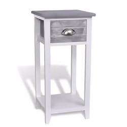VidaXL 242038, Grey, White, Paulownia, Plywood, 210 x 265 x 122 mm, 300 mm, 300 mm, 630 mm