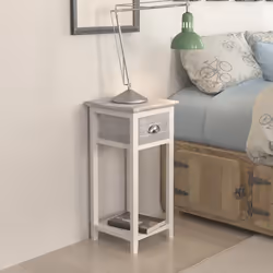 VidaXL 242038 nightstand/bedside table Grey, White