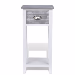VidaXL 242038 nightstand/bedside table Grey, White - Additional view 4
