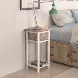 VidaXL 242039 nightstand/bedside table Brown, White